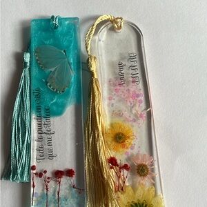 Floral and Butterfly Resin Bookmarks